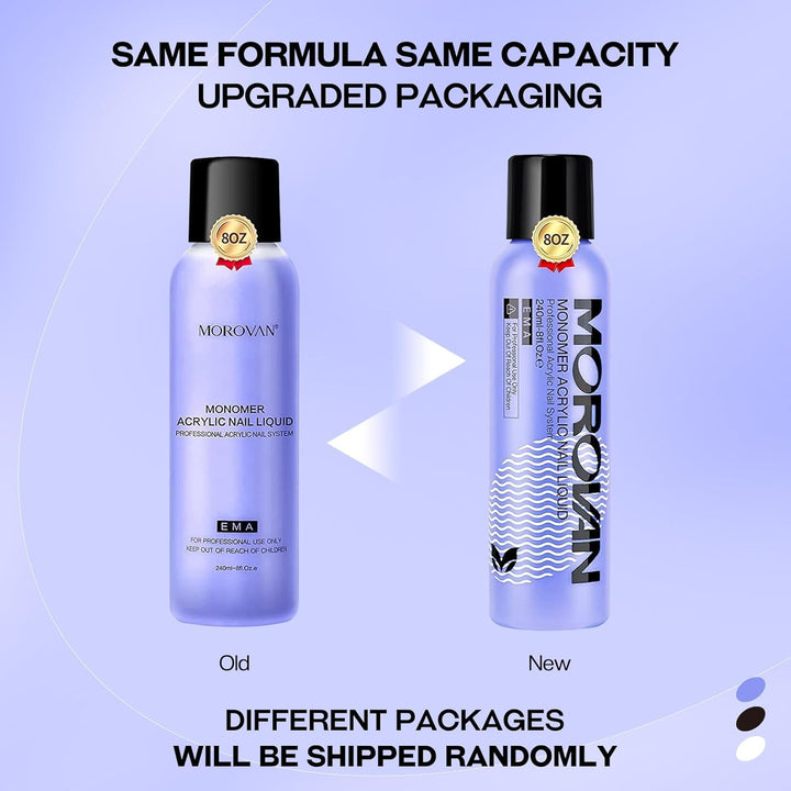 Monomer Acrylic Nail Liquid 8Oz for Acrylic Powder - Professional Monomer Acrylic Nail Liquid for Acrylic Nail Extension Non-Yellowing Mma-Free