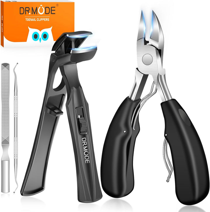Toenail Clippers for Seniors Thick Toenails, Large Toe Nail Clippers for Men Thick Nails with Wide Opening, Sharp Heavy Duty Ingrown Toenail Clippers Nail Cutter Long Handle with Slanted Blade