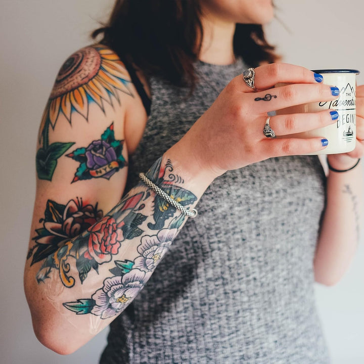 Tattoo Aftercare Second Skin Tattoo Cover up Patch - 6 Inches X 2 Yards Tattoo Wrap, Breathable, Waterproof, Transparent, Latex-Free Film, Protective Tape for Skin Recovery