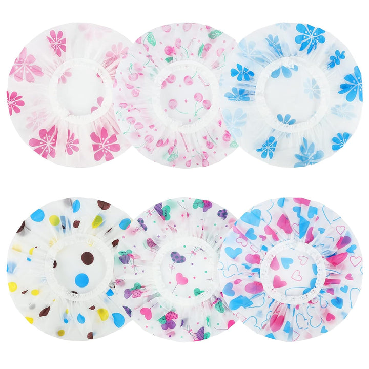 Shower Cap, 3 Pcs Waterproof Reusable Shower Caps Bath Hair Hat Stocking Stuffers for Women Men Kids