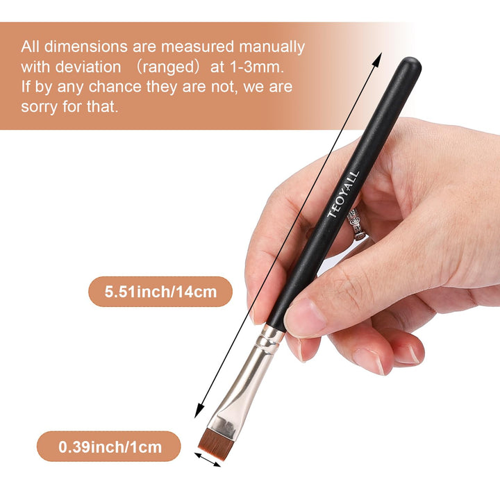 Thin Flat Eyeliner Brush, Precise Eyebrow Definer Brush, Concealer Brush for Cover Blemishes (Multifunctional Flat Brush)