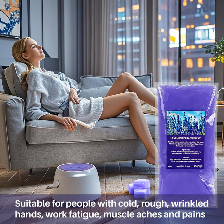 Paraffin Wax for Hand and Feet - 2 Pack Lavender Scented Paraffin Wax Refills Hand Wax for Dry Skin, Hydration Nourish