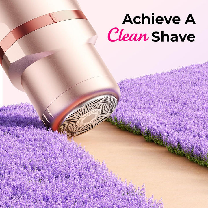 Bikini Trimmer for Women Pubic Hair: 2 in 1 Electric Razors for Women - Rechargeable Electric Shaver - IPX7 Waterproof Bikini Shaver for Travel & Shower Use in Summer (Rose Gold)