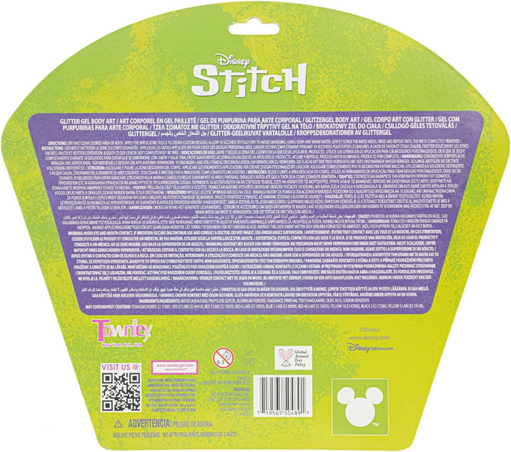 Disney Stitch 16 Piece Glitter Pen Body Art Set, Glittery and Bright Colors, Ages 3+ by