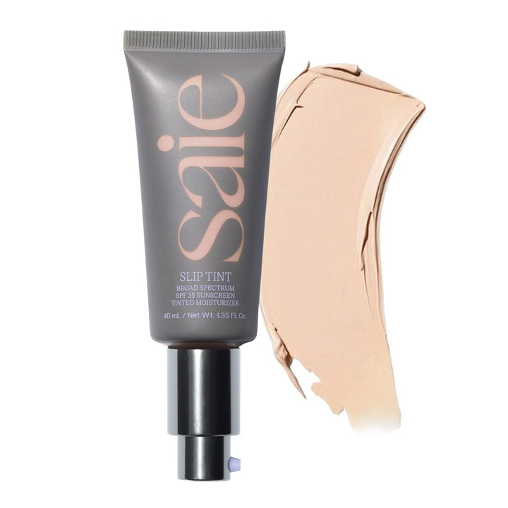Slip Tint Tinted Moisturizer with SPF 35 - Light Coverage, Glowy Skin Tint & Mineral Sunscreen for Face with Hydrating Hyaluronic Acid - Summer Makeup Essential - Shade Three (1.35 Oz)