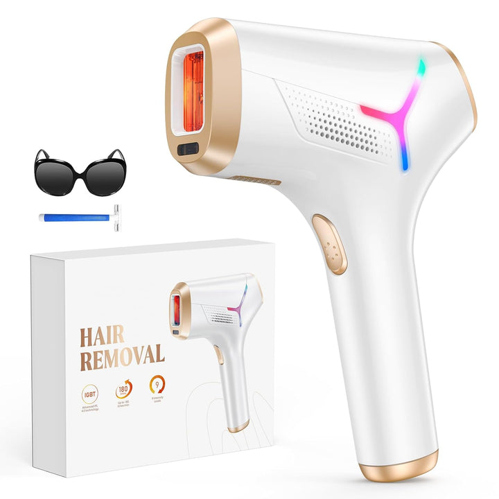 Laser Hair Removal for Women and Men, At-Home IPL Hair Removal Device with 5.2 Cm² Treatment Window, Nearly Painless, Visible Results in 2 Weeks, Full Body Treatment in 8 Minutes