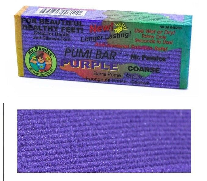 Purple PUMI Bar - Extra-Coarse, Pumice Stone for Feet Callus Remover, Pedicure Tools for Feet, Foot Scrubber for Dead Skin Remover, Foot Care, 4 Pack