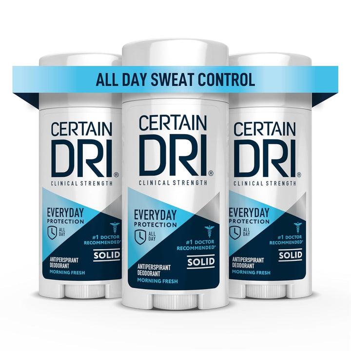 Everyday-Strength Clinical Antiperspirant - 72-Hour Sweat Protection for Hyperhidrosis - Doctor-Recommended - Travel-Friendly - Fresh Scent - 2.6 Oz