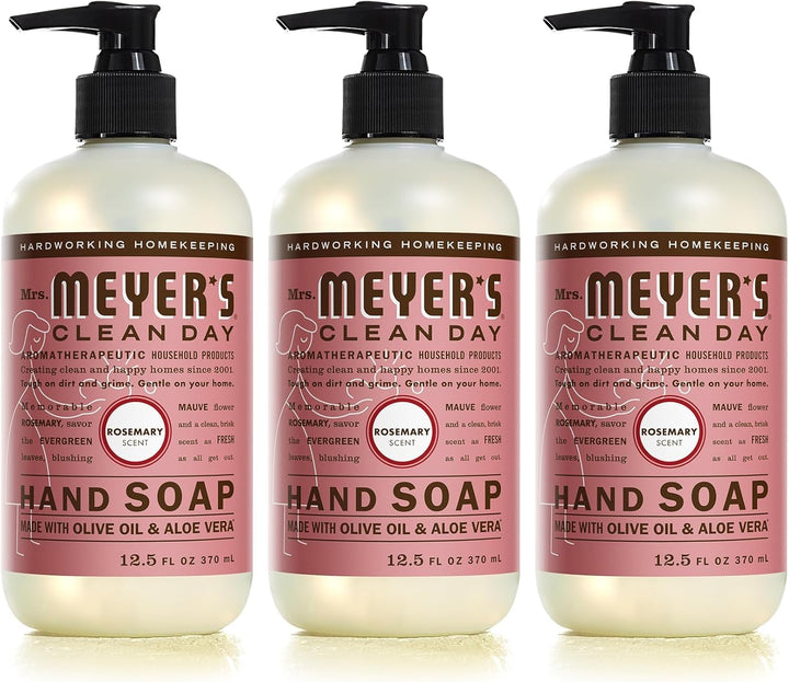 CLEAN DAY Hand Soap, Made with Essential Oils, Biodegradable Formula, Lavender, 12.5 Fl. Oz - Pack of 3