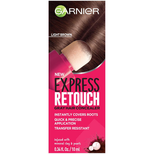Hair Color Express Retouch Gray Hair Concealer, Instant Gray Coverage, Brown, 1 Count