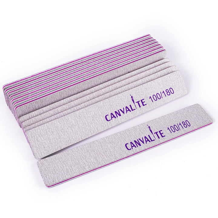 10 PCS Nail File Professional Nail Files Reusable Double Sided Emery Board(100/180 Grit) Nail Styling Tools for Home and Salon Use Christmas Gifts for Women