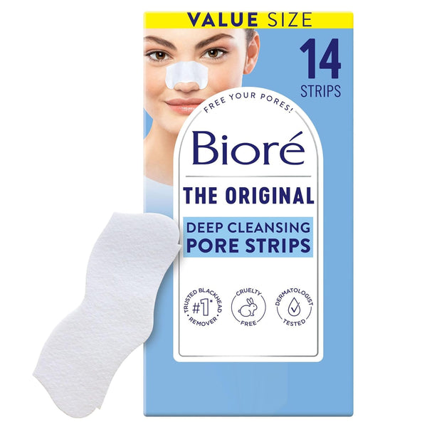 Original Blackhead Remover Strips, Deep Cleansing Nose Strips with Instant Pore Unclogging, Features C-Bond Technology, Oil-Free, Non-Comedogenic Use, 14 Count