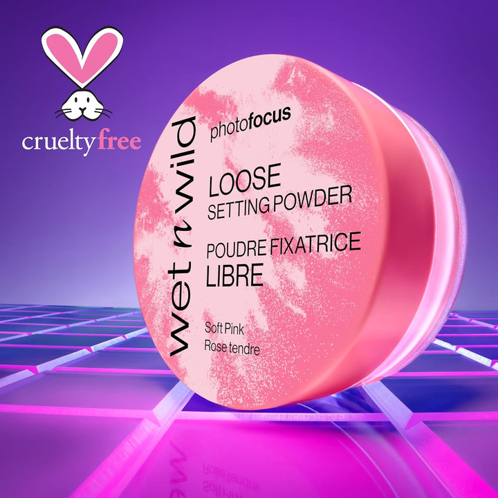 Photo Focus Loose Baking Setting Powder, Highlighter Makeup, Fair to Medium & Tan Skin Tones - Translucent