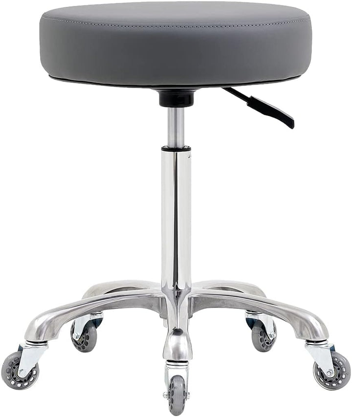 Rolling Stool with Wheels, Heavy Duty Hydraulic Massage Stool for Shop Guitar Lab Tattoo Workbench Medical, Adjustable Swivel Chair (Black)