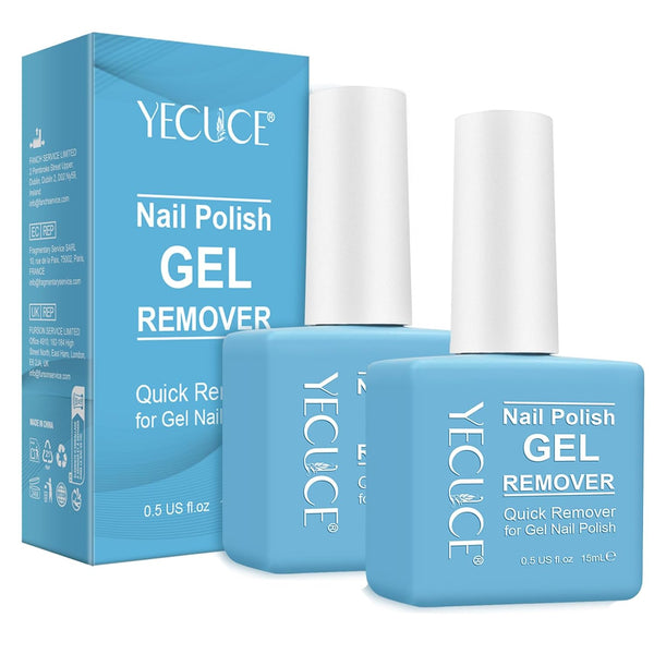 Gel Nail Polish Remover, (2Pcs) Gel Polish Remover for Nails, No Need for Foil, Quick & Easy Polish Remover in 2-3 Minutes, No Need Soaking or Wrapping-15Ml