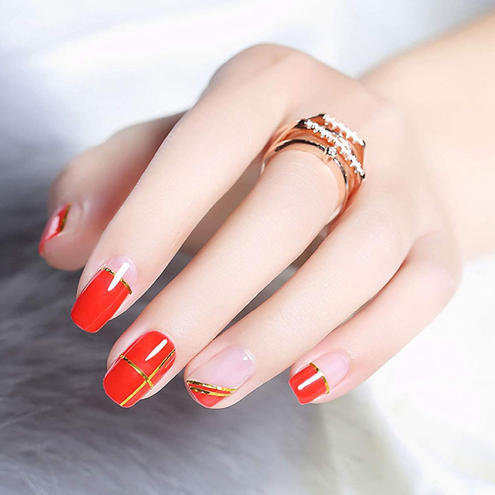 120 Pcs Nail Striping Tapes Nail Art Decoration Tape Lines for DIY Nail Tip with 4 Pcs Nail Tape Dispenser Cases