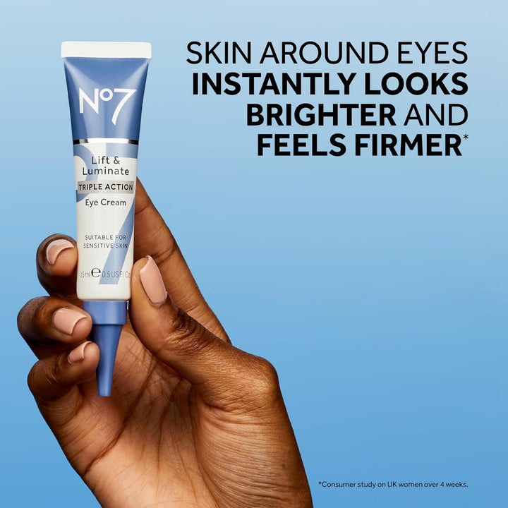 Lift & Luminate Triple Action under Eye Cream - Dark Circles under Eye Treatment with Vitamin C & Collagen Peptide Technology - Helps Reduce Puffiness, Bags & the Appearance of Wrinkles (0.5 Oz)