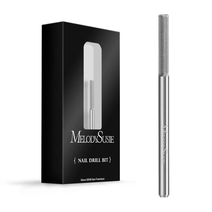 Cuticle Clean Nail Drill Bit 3/32'', Professional Safety Carbide under Nail Cleaner Nail Bit for Cuticle Dead Skin Nail Prepare, Two Way Rotate, Manicure Nail Salon Supply(Silver, Fine)