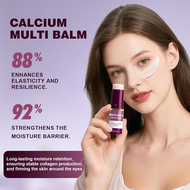 Cemenrete Calcium Multi Balm, Calcium Volume Multi Balm, Korean Collagen Moisturing Stick,Wrinkle Core Stick, Moisturizing Cream, Hydrating, Firming Skin, Suitable for Eyes, Neck, Face