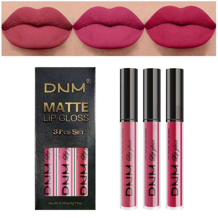 3Pcs Dark Red Purple Plum Matte Liquid Lipstick Sets for Women Matte Lip Stain Long Lasting Waterproof, Burgundy Blood Blue Red Lipstick, Black Cherry Maroon Gothic 24 Hours Magic Lipsticks