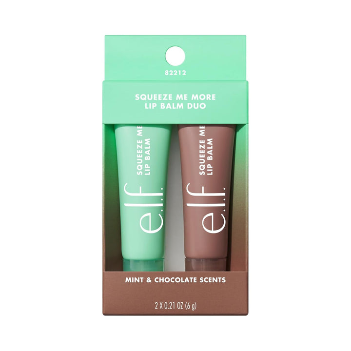 Squeeze Me More Lip Balm Duo, Moisturizing Balm for a Sheer Tint of Color, Made with Hyaluronic Acid, Vegan & Cruelty-Free, Mango & Watermelon