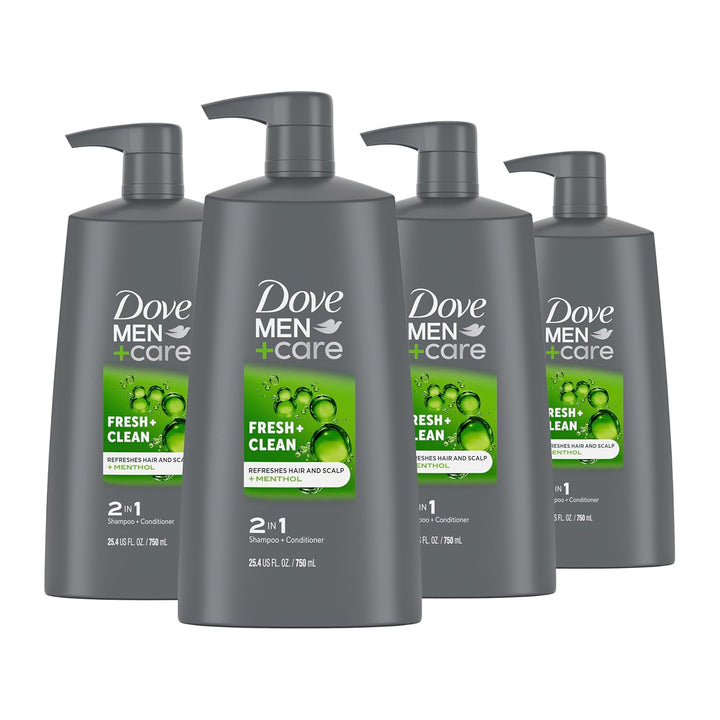 Dove Men+Care 2 in 1 Shampoo and Conditioner Fresh & Clean for Clean Hair Shampoo and Conditioner for Stronger, Healthy Hair Everyday 31 Oz