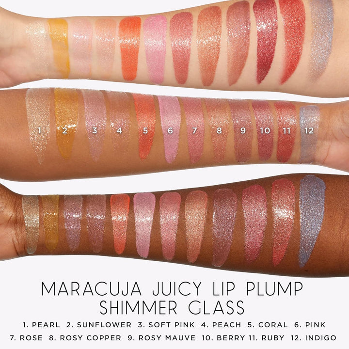 Tarte Maracuja Juicy Shimmer Glass Lip Plump – Hydrating & Volumizing Lip Gloss Balm with Hyaluronic Acid & Vitamin E, Plumps & Moisturizes, Vegan & Cruelty-Free