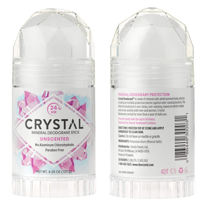 CRYSTAL Deodorant Stick (30003), Unscented, 4.25 Ounce
