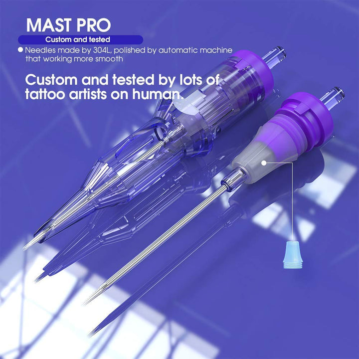 Mast Pro Tattoo Cartridges 1005RL 20Pcs Disposable Needles Bugpin #10 5 round Liner