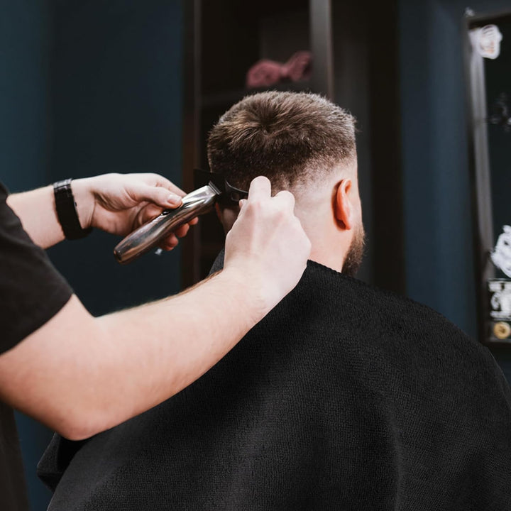 Salon Towels 24 Pack, Microfiber Barber Towels Bulk, (16X29 Inches) Hair-Drying Cloth Super Soft Black Hand Cloth for Gym, Bath, Spa Use and Home Beauty Care(Not Bleach Proof)