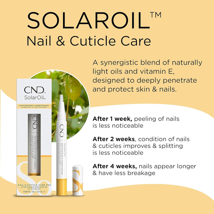 CND Solaroil & Rescuerxx, Cuticle Oil Pen, Keratin Nail Treatment Pen, On-The-Go, Travel-Sized