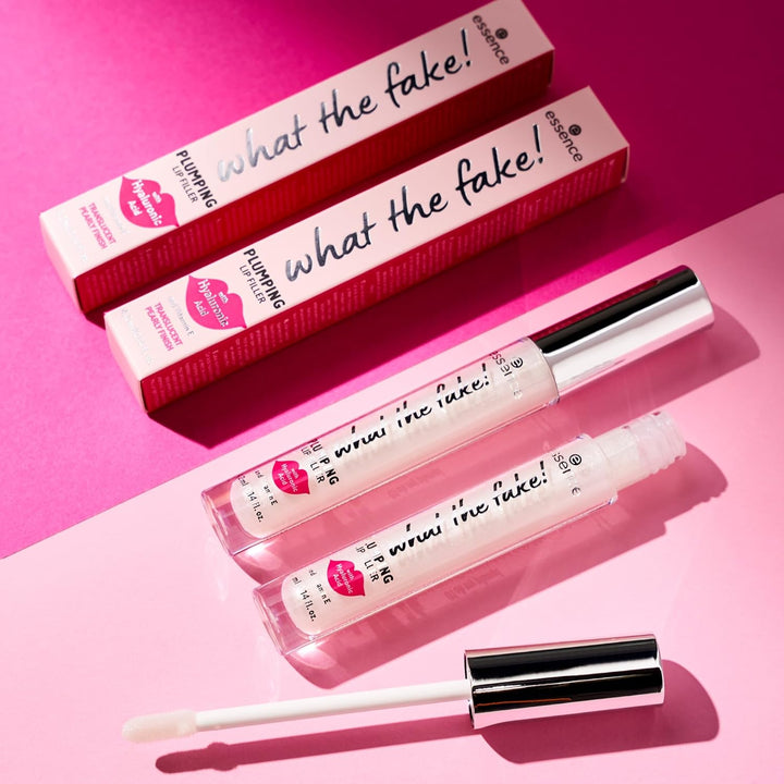 | What the Fake! Plumping Lip Filler | Lip Gloss for Full, Voluminous Lips | Translucent Pearly Finish | Vegan & Cruelty Free, Gluten Free, Paraben Free
