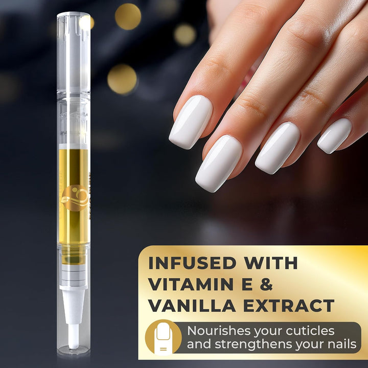 Cuticle Oil Protector Pen – Nail Care & Strengthening Treatment for Manicures, Compatible with Gel Polish & Acrylics