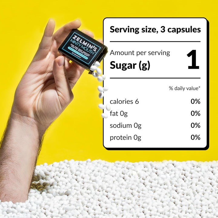 Minty Mouth Breath Freshener - (3 Pack) Long Lasting Bad Breath Treatment for Adults, Instant Freshness Helps with Dry Mouth, Natural Breath Mints for Travel, Alcohol-Free, Keto, Gluten-Free