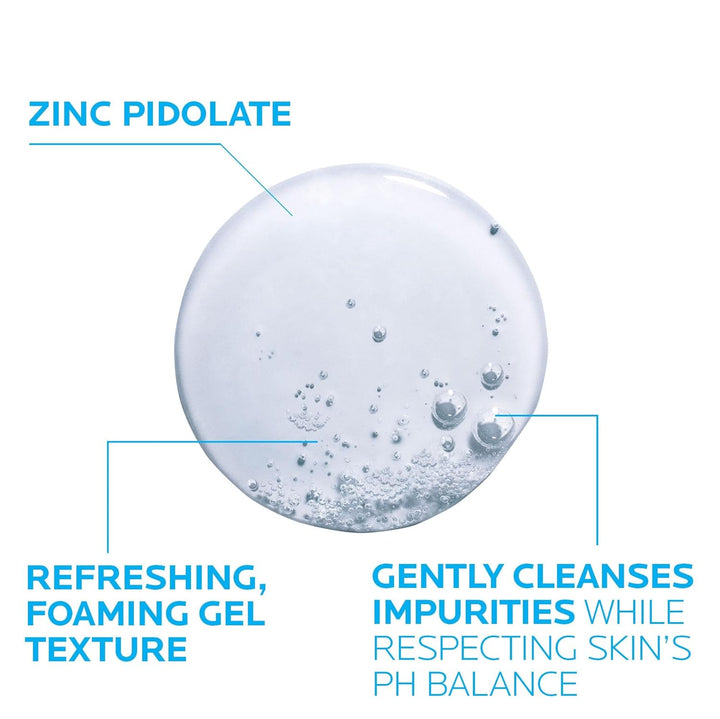 La Roche-Posay Effaclar Purifying Foaming Gel Cleanser for Oily Skin, with Zinc Pidolate to Remove Excess Oil, Alcohol Free & Oil Free, Face Wash for Oily Skin, Dermatologist & Sensitive Skin Tested​