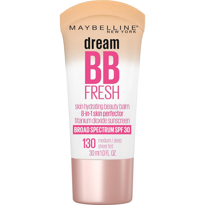 Dream Fresh Skin Hydrating BB Cream, 8-In-1 Skin Perfecting Beauty Balm with Broad Spectrum SPF 30, Sheer Tint Coverage, Oil-Free, Medium, 1 Fl Oz