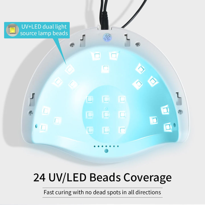 U V LED Nail Lamp, Nail Dryer for Gel Polish, Led Light with Automatic Sensor & 4 Timers