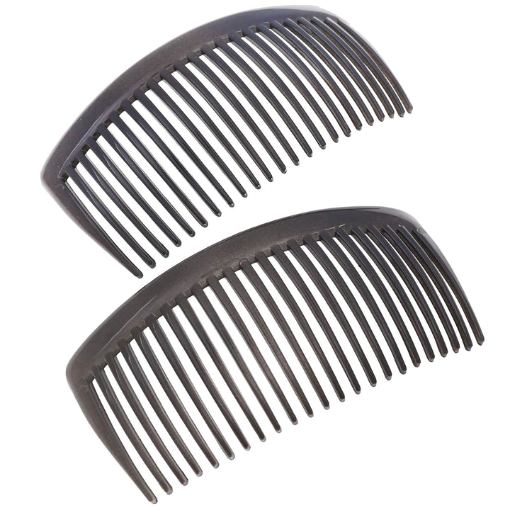 Paris AD66/2 French Side Comb Large Curved Tortoiseshell Hair Combs for Women Fine Hair, 4 Inch Strong Hold Comb for Women Bun Chignon Up-Do Styling Girls Hairstyle Accessories, Made in France
