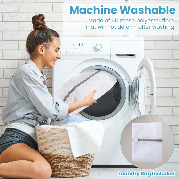 Bath Pillows for Tub, Bath Pillow Luxury Bathtub Pillow for Head and Neck Support, Soft 4D Air Mesh Bath Tub Pillow with Non Slip Suction Cups, Laundry Bag, Spa Gifts Bathtub Accessories for Women Men