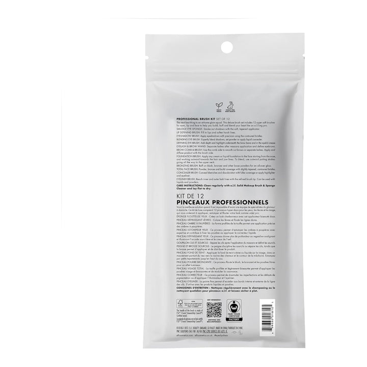 Professional Set of 12 Makeup Brushes, Pro-Worthy Makeup Brushes for a Flawless Full-Face Application, Vegan & Cruelty-Free