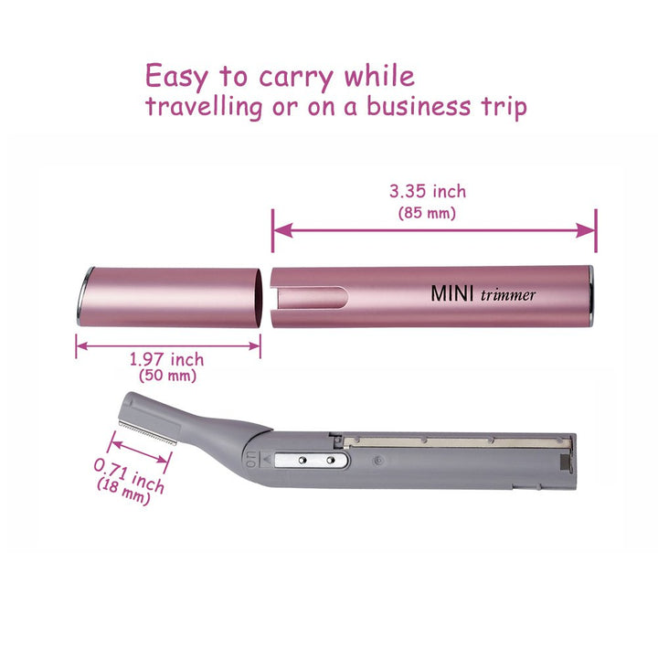 Mini Rotatable Lady Shaver Electric Bikini Facial Precision Trimmer Eyebrow Shaper Razor Kit Underarm Leg Body Hair Remover(Battery Operated) …