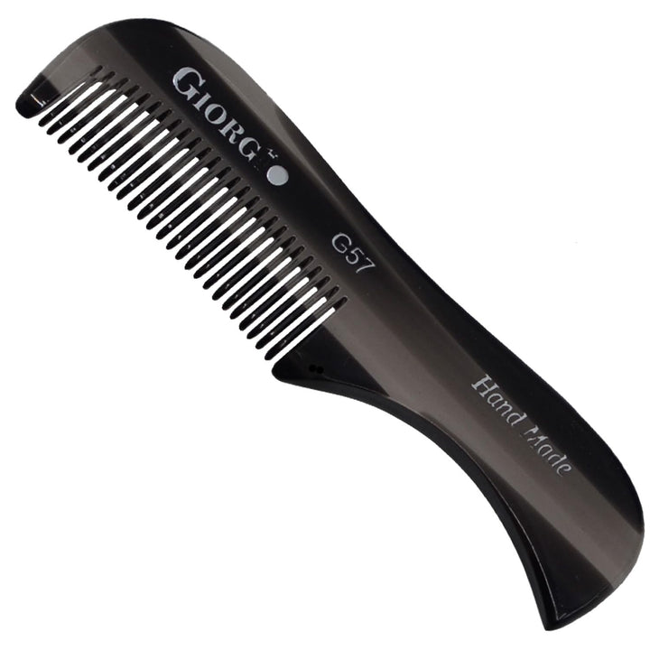 G57 Extra Small Men'S Fine Tooth Beard and Mustache Comb for Facial Hair Grooming and Styling. Wallet Pocket Comb Beard Comb for Men, Handmade, Saw-Cut and Hand Polished
