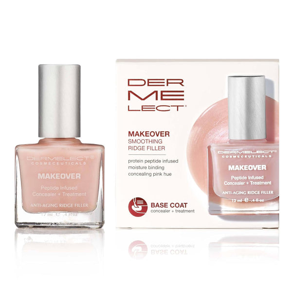 Dermelect Makeover Ridge Filler - Award-Winning Nail Treatment, Strengthens, Moisturizes, Conceals Imperfections, Keratin & Peptide Enriched, for Healthy, Smooth Nails
