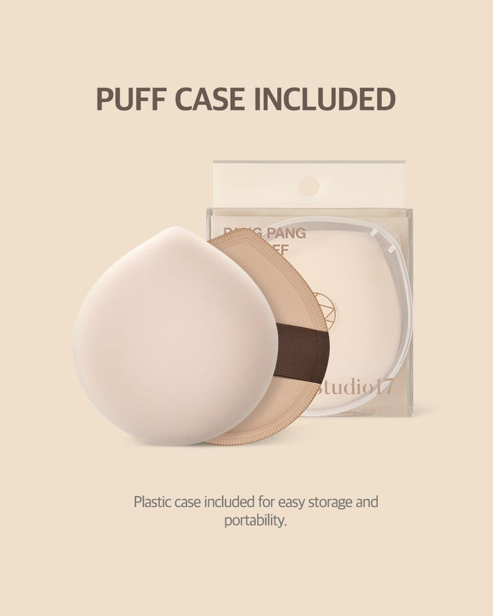 Pang Pang Makeup Powder Puff 1 Pc | Big Makeup Sponge for Foundation | Fluffy Cushion Puff Blender with Latex | Korean Makeup Puff for Foundation and Powder | 2.2In Diamater