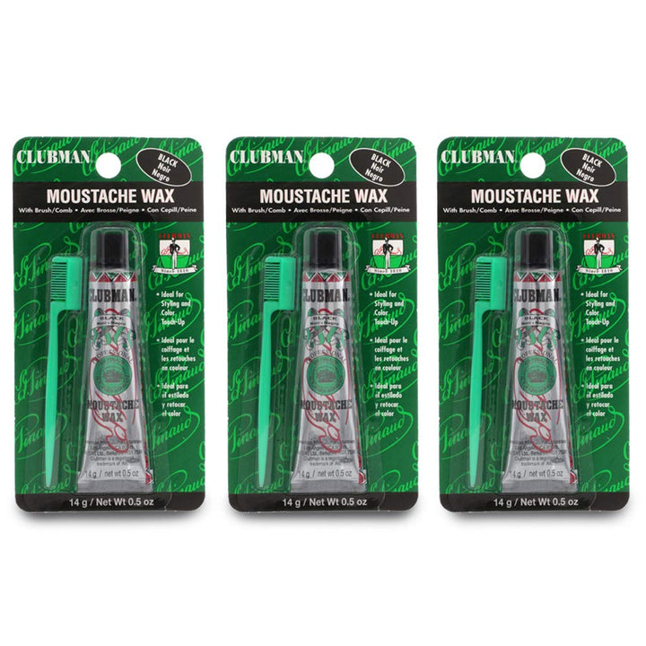 Moustache Wax Hang Pack, Neutral Color 0.5 Oz X 3 Packs