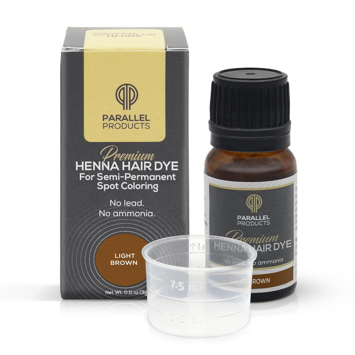 Spot Color Henna Kit - Henna Hair Dye - 3 Grams - Tint for Professional Spot Coloring - with Mixing Dish - Covers Grey Hair - Root Touch up (Dark Brown)