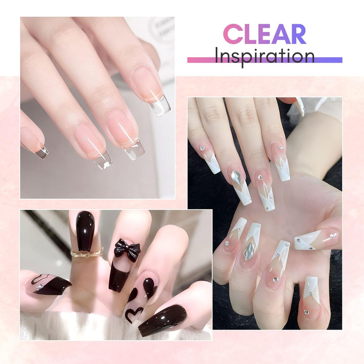 Poly Nail Gel: Clear 50ML Gel Builder for Natural-Looking Strengthener 3D Molding Gel for Trendy Nail Art-Long-Lasting and Easy to Use Supplies