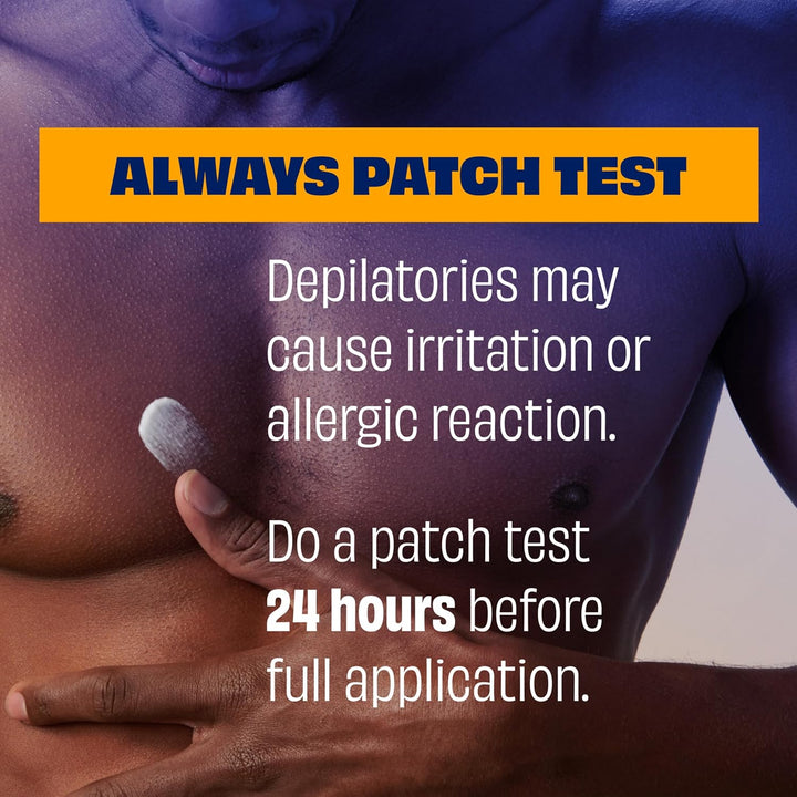 Men Hair Remover Body Cream, Quick and Easy Body Hair Removal Cream for Men, Aloe and Lanolin, Dermatologist Tested, 12 Oz