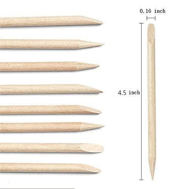 Nail Art Orange Wood Sticks, 50PCS Multi Functional Cuticle Pusher Remover Manicure Pedicure Tool,4.5 Inch