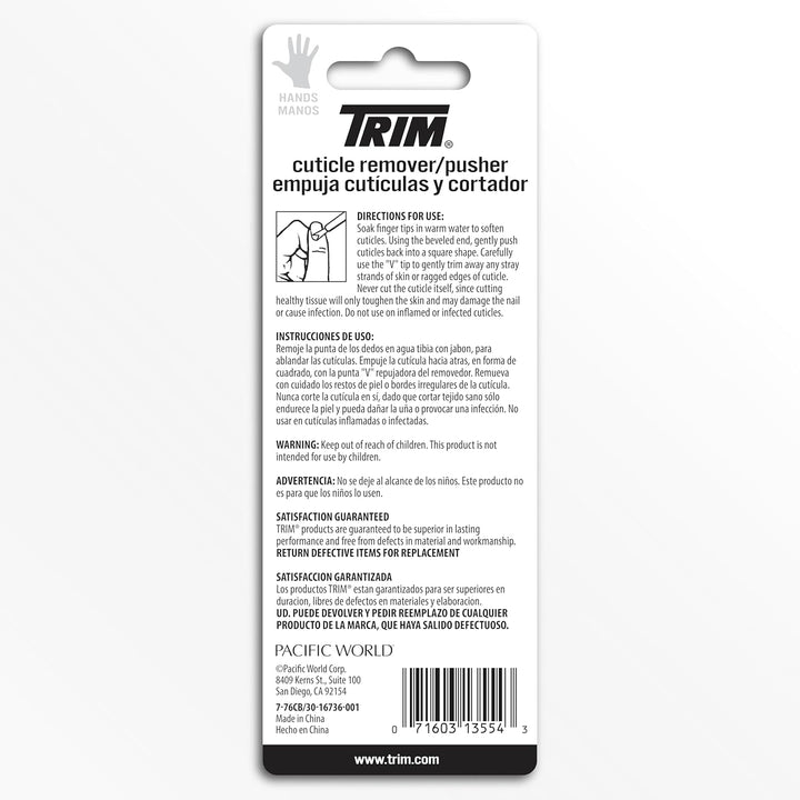 Easy Hold Sure Grip Implements Cuticle Remover/Pusher, Dual Ended, Non Slip, Maximum Grip, V Tip, Cuticle mer, Tool for Manicure & Pedicures, Ergonomic Design, Nail Care Essential, 1 Count